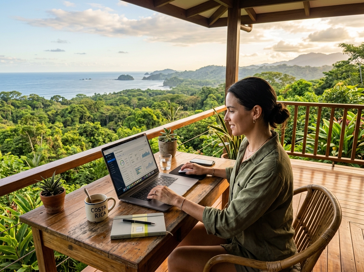 Remote professional working in Costa Rica
